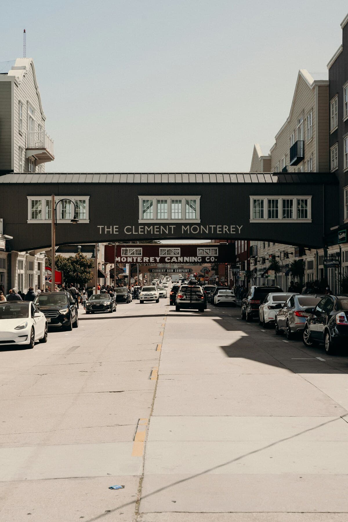 A vintage street scene from the Monterey community on the Central Coast